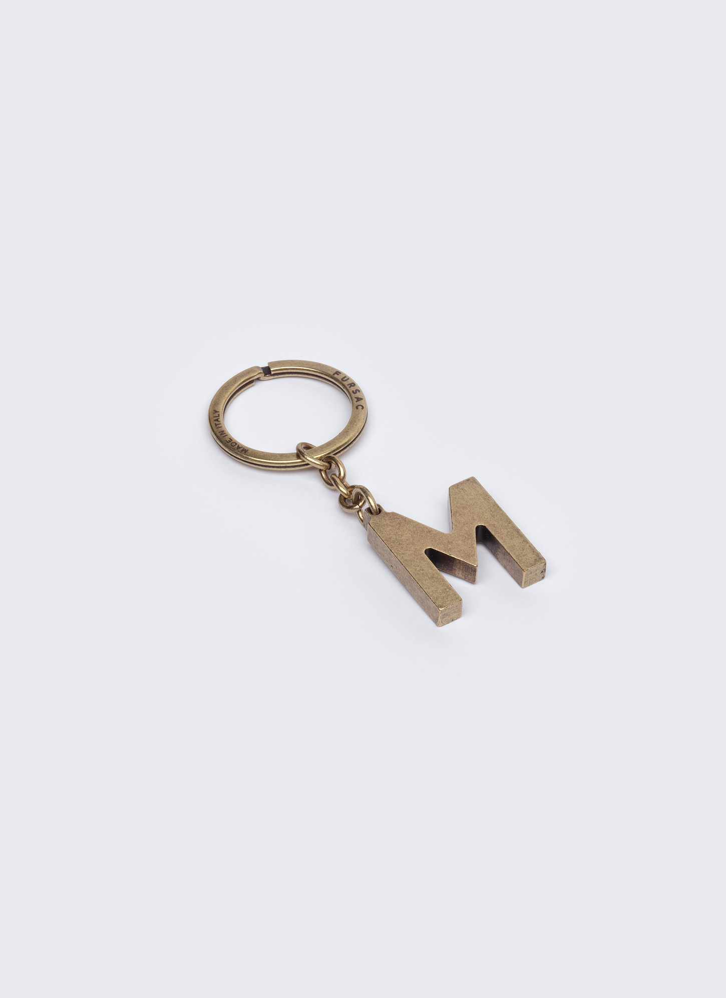 Men's key rings golden brass brass Fursac - B3CLEM-AB01-92