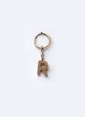 Brass "R" letter key fob - B3CLER-AB01-92
