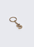 Brass "S" letter key fob - B3CLES-AB01-92
