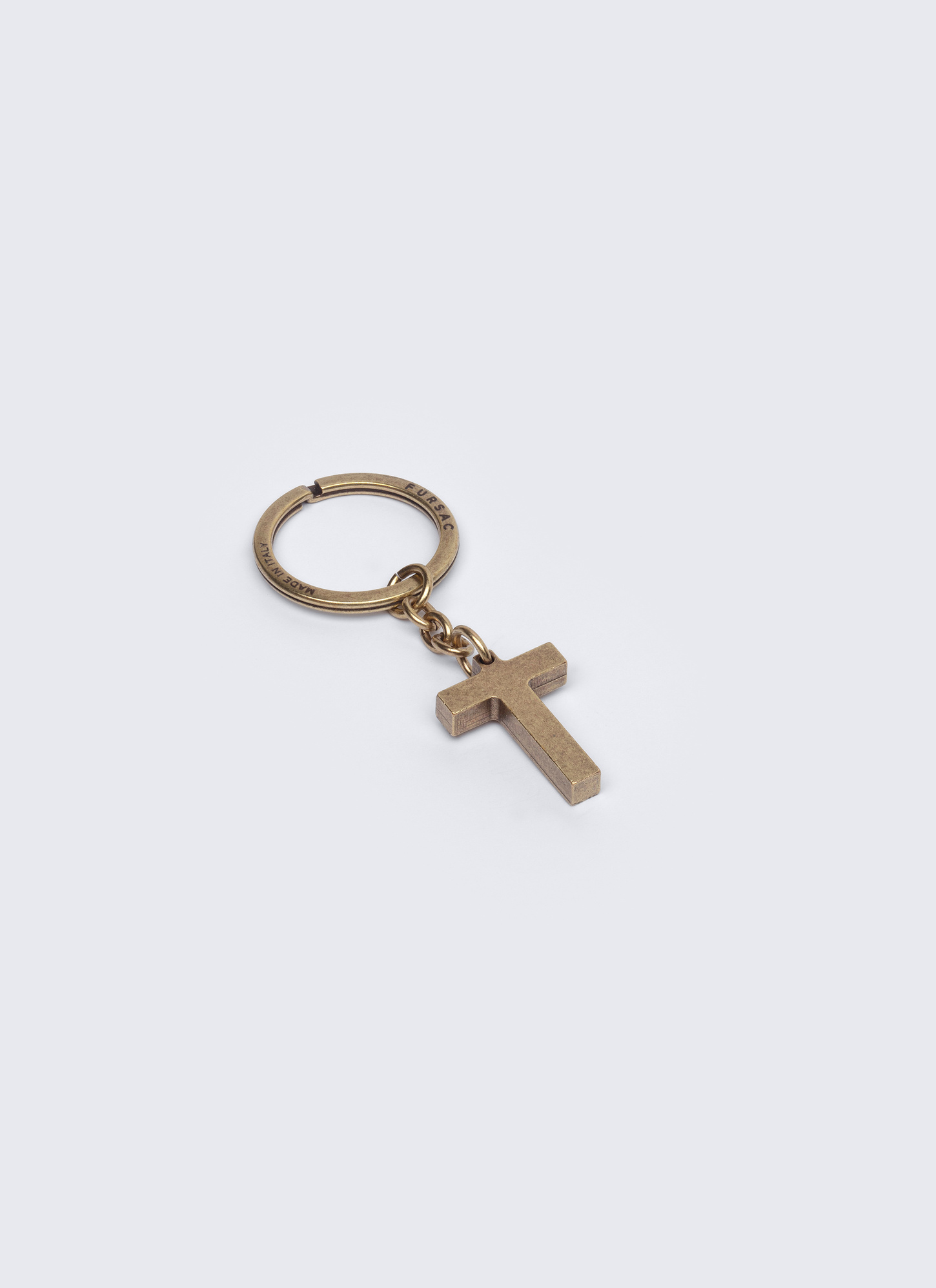 Men's key rings golden brass brass Fursac - B3CLET-AB01-92
