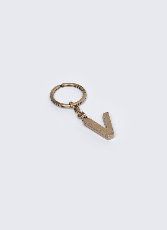 Men's key rings golden brass brass Fursac - B3CLEV-AB01-92