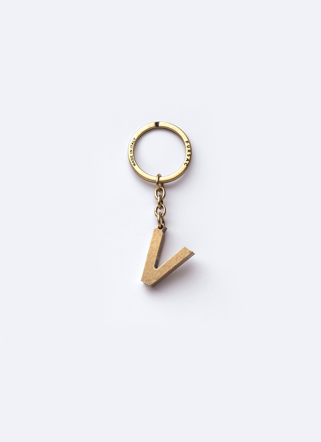 Men's golden brass key rings Fursac - B3CLEV-AB01-92