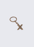 Brass "X" letter key fob - B3CLEX-AB01-92