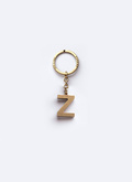 Brass "Z" letter key fob - B3CLEZ-AB01-92