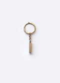 Brass "I" letter key fob - PERB3CLEI-AB01/92