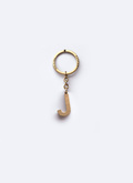 Brass "J" letter key fob - PERB3CLEJ-AB01/92