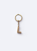 Brass "L" letter key fob - PERB3CLEL-AB01/92