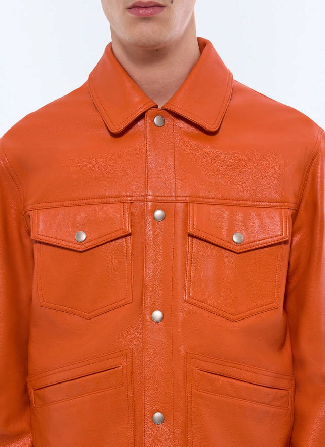 Men's leather jacket Fursac - M3JICI-JL05-E014