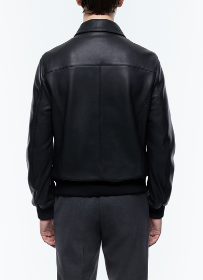 Men's certified lamb leather leather jacket Fursac - M3EZRA-DL01-B020