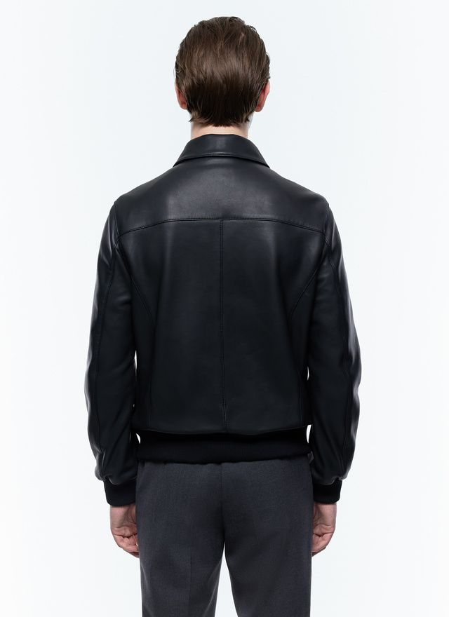 Men's certified lamb leather leather jacket Fursac - M3EZRA-DL01-B020
