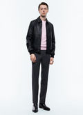 Jacket in certified lambskin leather - M3EZRA-DL01-B020