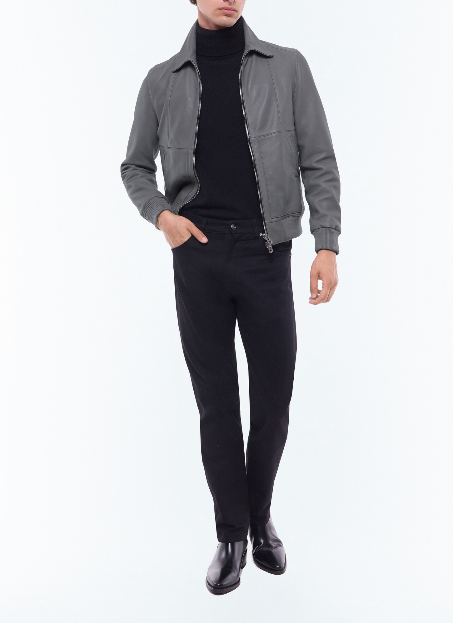 Men's leather jacket Fursac - M3EZRA-DL01-B022