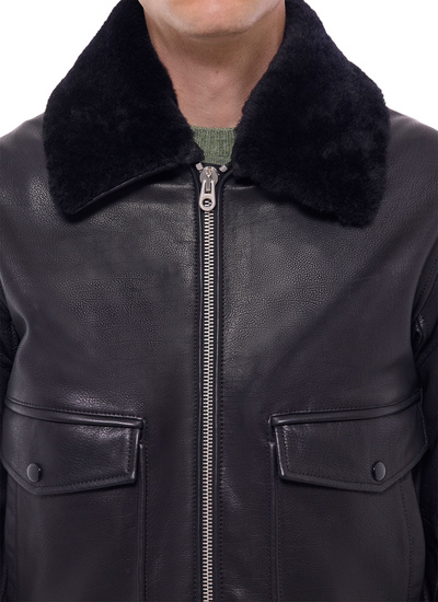 Men's leather jacket Fursac - M3GOTT-GL02-B020