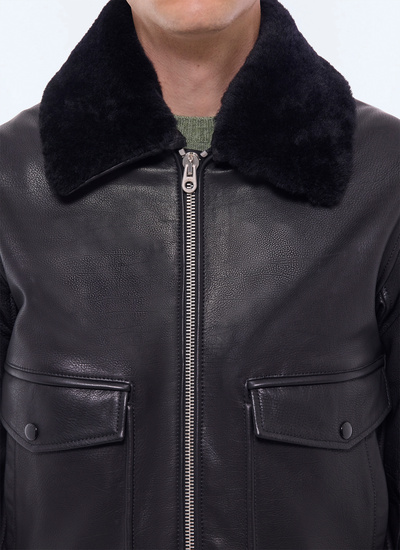 Men's leather jacket Fursac - M3GOTT-GL02-B020