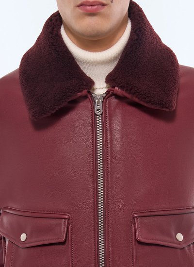 Men's leather jacket Fursac - M3GOTT-GL02-C014