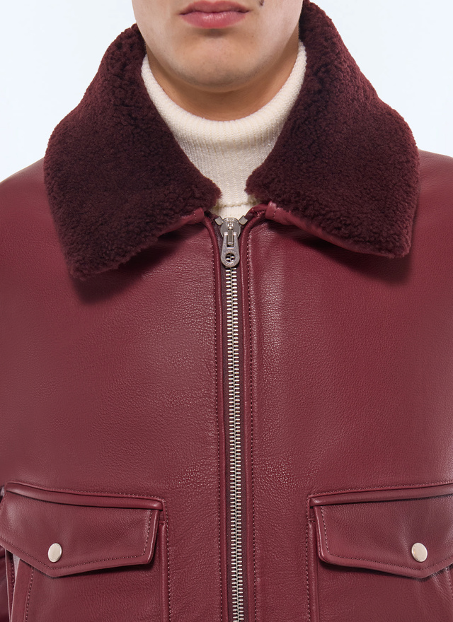Men's leather jacket Fursac - M3GOTT-GL02-C014