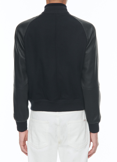 Men's lamb leather and wool broadcloth leather jacket Fursac - M3CADY-CM31-D030