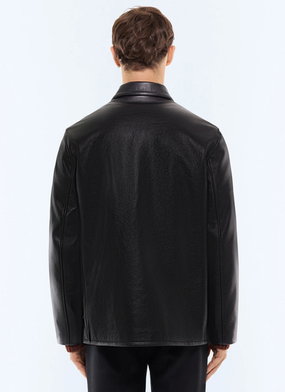 Men's main material: 100% calf leatherbody lining: 100% acetatesleeve lining: 100% acetatepocket lining: 100% cotton leather jacket Fursac - M3LOLA-LL07-B020