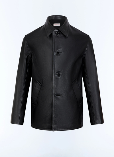 Men's black main material: 100% calf leatherbody lining: 100% acetatesleeve lining: 100% acetatepocket lining: 100% cotton leather jacket Fursac - M3LOLA-LL07-B020