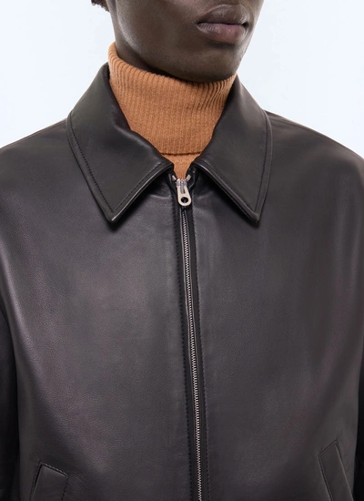Men's leather jacket Fursac - M3LRED-GL01-B020
