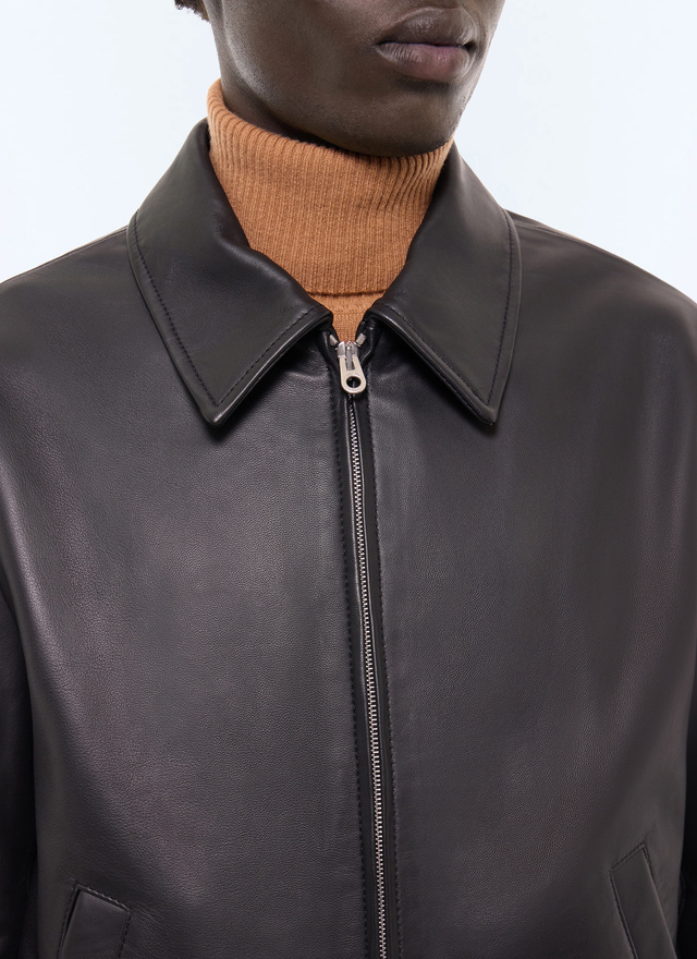 Men's leather jacket Fursac - M3LRED-GL01-B020