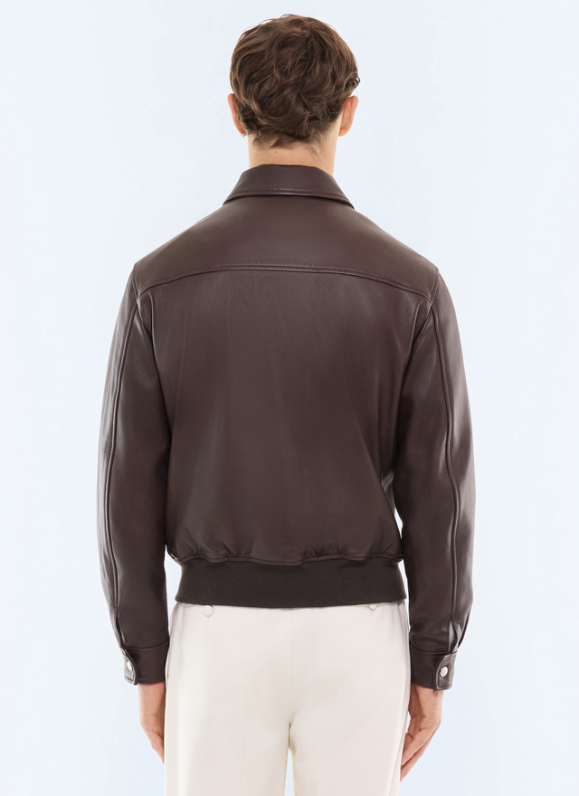 Men's main material: 100% lamb leatherbody lining: 100% polyestersleeve lining: 100% polyesterpocket lining: 100% cottonribbing: 50% polyester, 46% cotton, 4% elastane leather jacket Fursac - M3LRED-GL01-G018