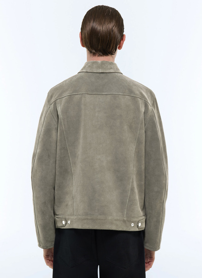 Men's suede leather jacket Fursac - M3FICI-FL01-G014