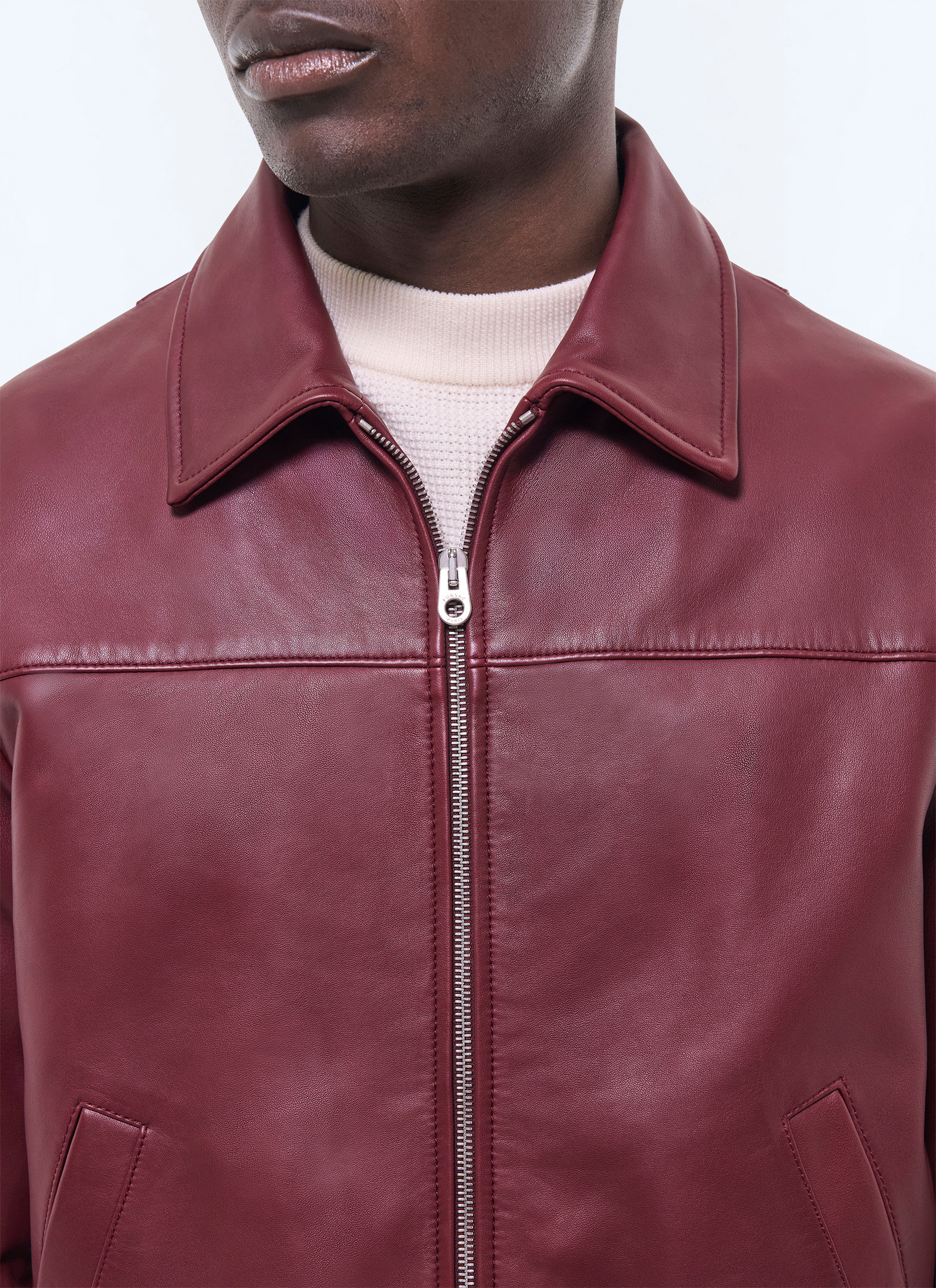 Men's leather jacket Fursac - M3GRED-GL01-C014