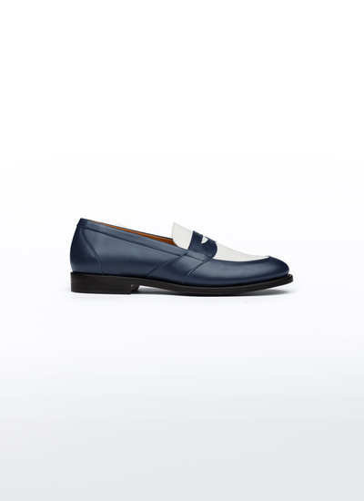 Men's leather and linen loafers Fursac - LMOLIN-DL12-D030