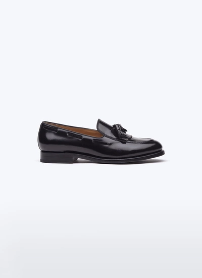 Men's loafers black spazolatto calfskin leather Fursac - LPAMPI-RC99-B020