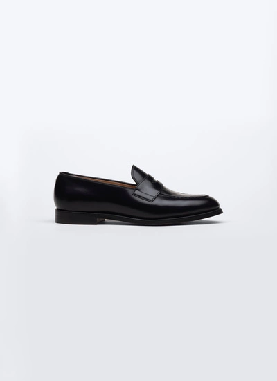 Men's loafers black spazzolato calf leather Fursac - LMOCAS-SC99-20