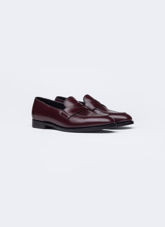 Men's burgundy loafers Fursac - LMOCAS-SC99-74
