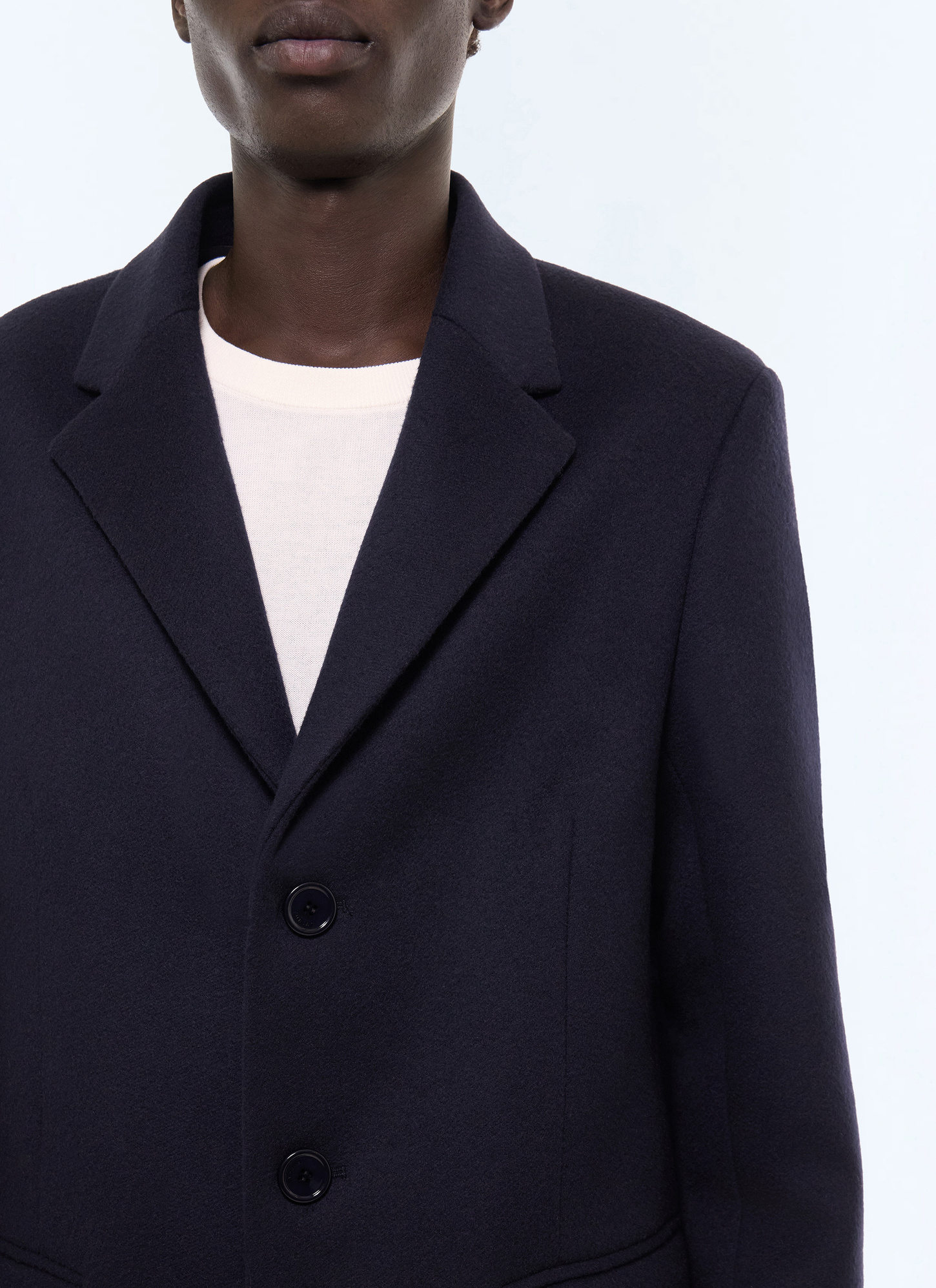 Men's carbon long coat Fursac - M3LKOM-LM31-D031
