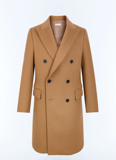 Men's brown main fabric: 95% virgin wool, 5% cashmerelining: 100% viscose long coat Fursac - M3LAMA-LM31-G006