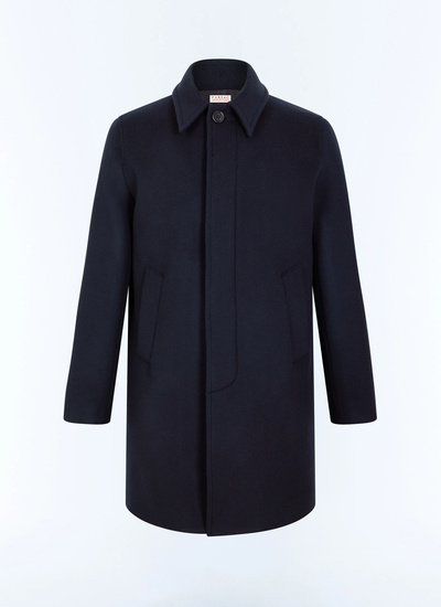 Men's blue, navy blue main fabric: 95% virgin wool, 5% cashmerelining: 100% viscose long coat Fursac - M3LMAC-LM31-D030