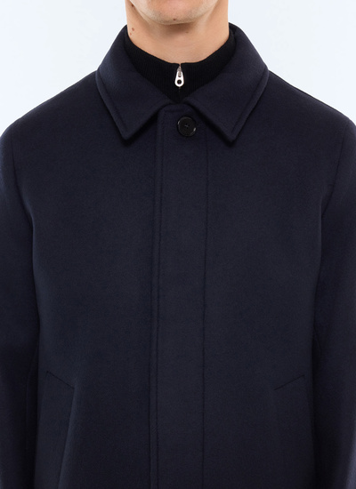 Men's navy long coat Fursac - M3LMAC-LM31-D030