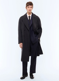 Double-breasted wool and polyamide coat - M3LIKA-LM04-B021