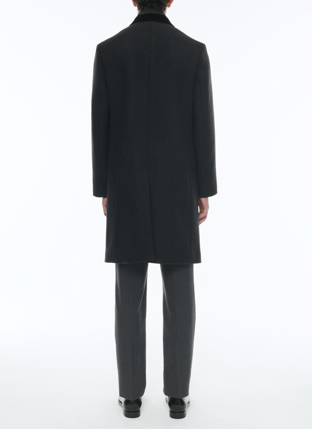 Men's virgin wool long coat Fursac - M3ALMA-AM27-B021