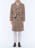 Double-breasted wool blend coat - M3GIBR-GM20-G013