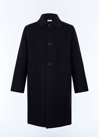 Men's blue, navy blue main fabric: 100% woollining: none long coat Fursac - M3LOSI-JM13-D030