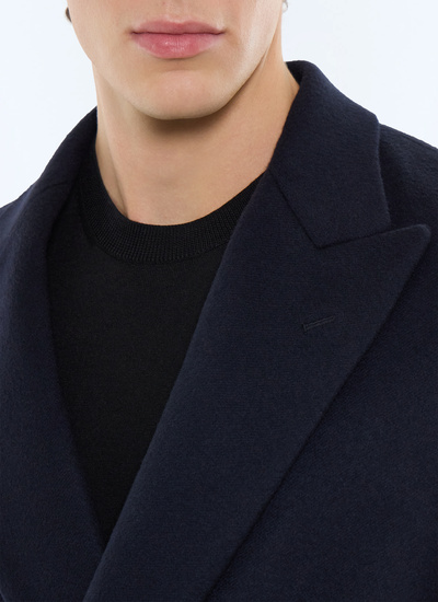 Men's navy blue long coat Fursac - M3ALMA-GM05-D030