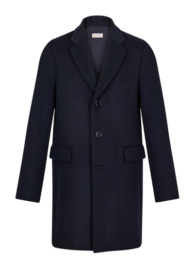 Manteau bleu homme drap de laine et cachemire Fursac - M3EKOM-RM31-31