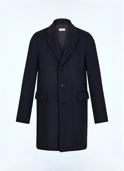 Manteau bleu homme drap de laine et cachemire Fursac - M3EKOM-RM31-31