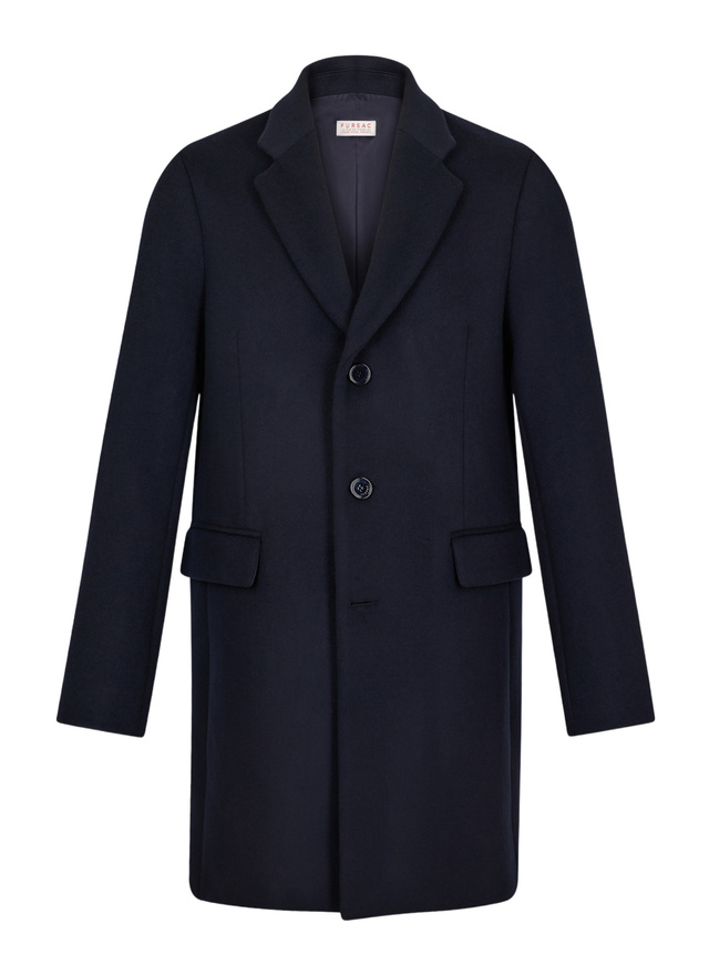 Manteau bleu homme drap de laine et cachemire Fursac - M3EKOM-RM31-31