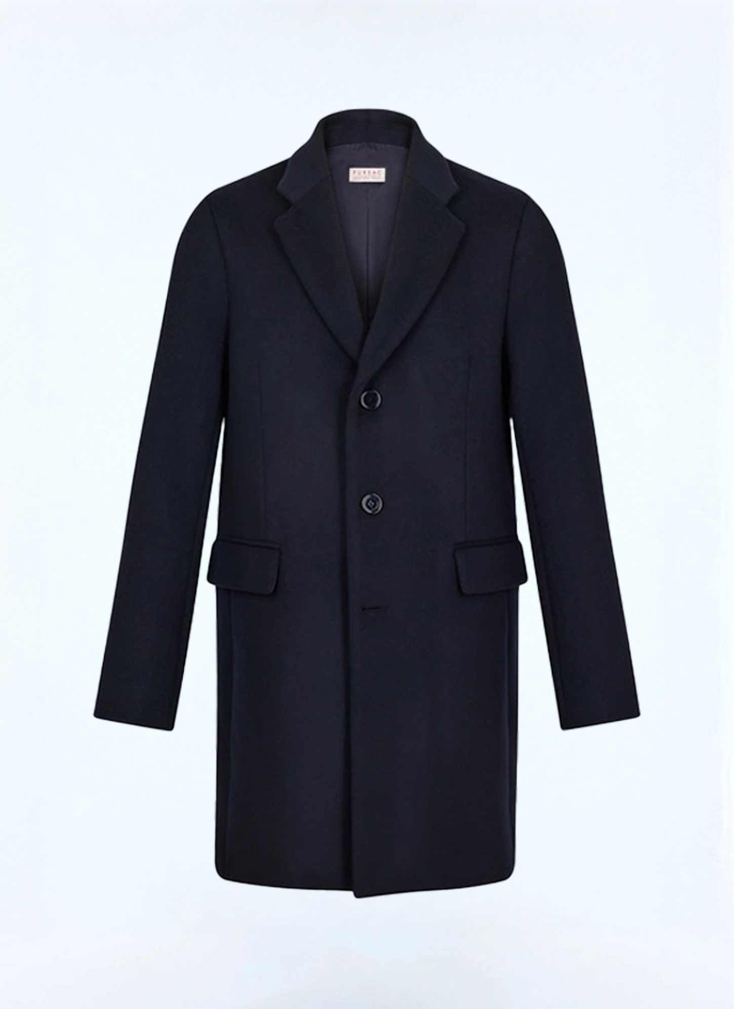 Manteau bleu homme drap de laine et cachemire Fursac - M3EKOM-RM31-31