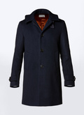 Manteau en laine et cachemire bleu marine - 20HM3RUSH-RM31/31