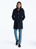 Manteau en laine et cachemire bleu marine - 20HM3RUSH-RM31/31
