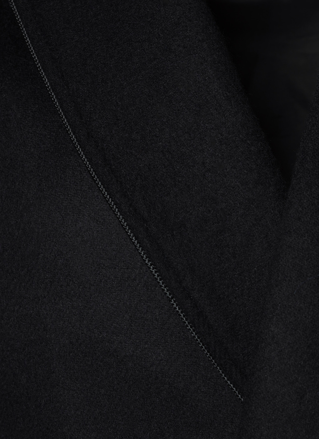 Manteau homme Fursac - Manteau de smocking noir en laine et cachemire noir 22HM3AROB-AM27/20