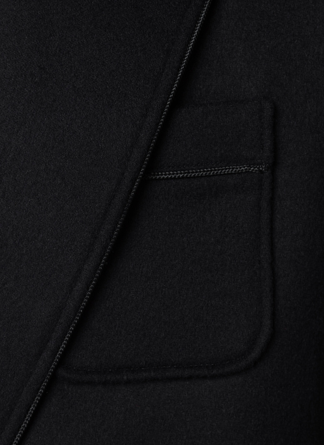 Manteau noir homme drap de laine et cachemire Fursac - 22HM3AROB-AM27/20