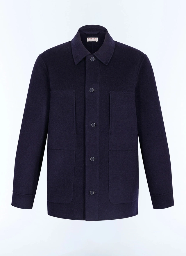 Manteau bleu homme laine Fursac - M3FADA-JM13-D030